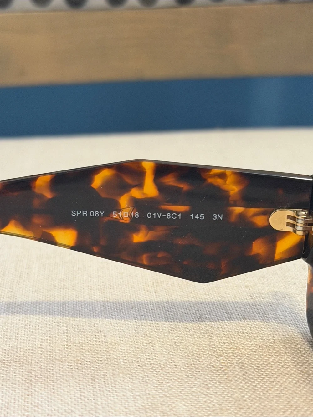 Authentic Prada Tortoiseshell Square Sunglasses, also known as “Prada PR 17WS”
